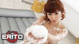 ERITO – Skinny Brunette Sucks A Cock In The Bathtub Before Taking A Hot Load In Her Pussy
